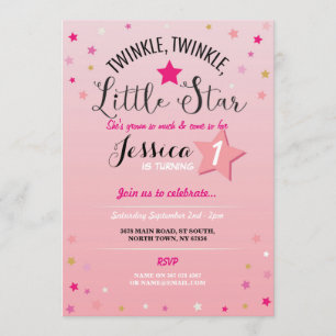 Twinkle Twinkle Little Star Geburtstagsparty Einla Einladung