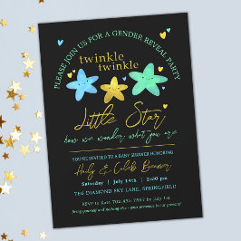Twinkle Twinkle Little Star Gender Reveal Dusche I Einladung