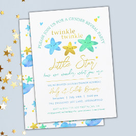 Twinkle Twinkle Little Star Gender Reveal Dusche I Einladung