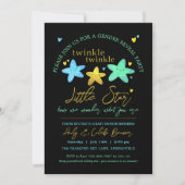 Twinkle Twinkle Little Star Gender Reveal Dusche I Einladung (Vorderseite)