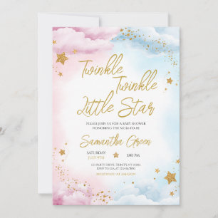 Twinkle Twinkle Little Star Gender Reveal Einladung