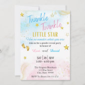 Twinkle Twinkle Little Star Gender Reveal Einladung (Vorderseite)