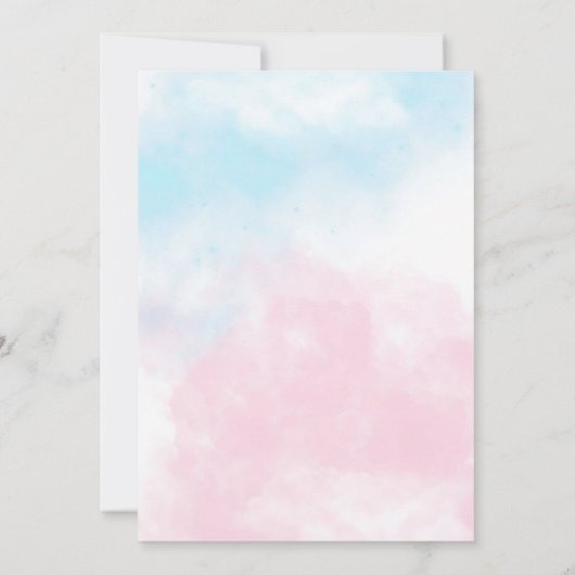 Twinkle Twinkle Little Star Gender Reveal Einladung (Rückseite)