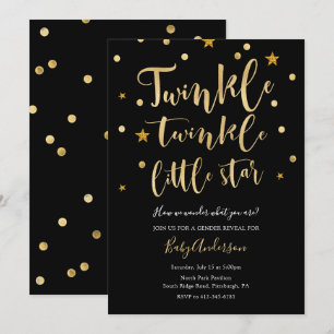 Twinkle Twinkle Little Star Gender Reveal Einladung