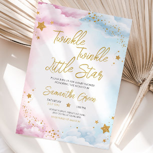 Twinkle Twinkle Little Star Gender Reveal Einladung