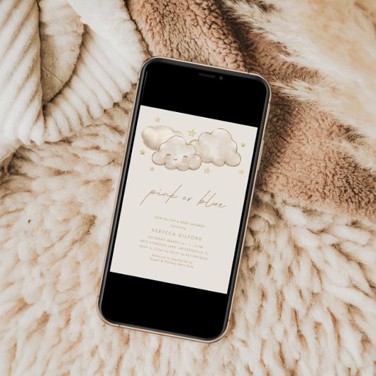 Twinkle Twinkle Little Star Gender Reveal Einladung