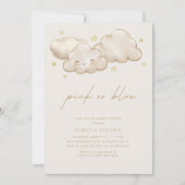 Twinkle Twinkle Little Star Gender Reveal Einladung (Vorderseite)