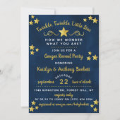 Twinkle Twinkle Little Star Gender Reveal Party Einladung (Vorderseite)
