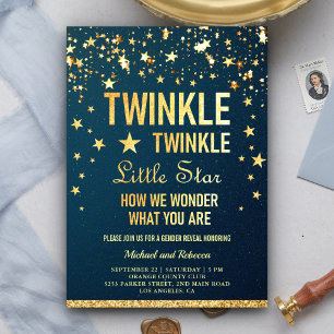 Twinkle Twinkle Little Star Gender Reveal Party Einladung