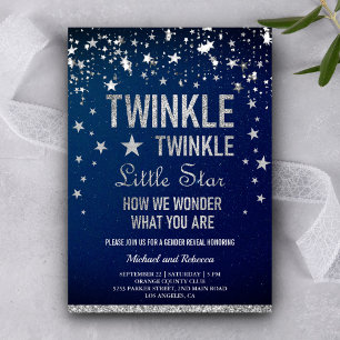 Twinkle Twinkle Little Star Gender Reveal Party Einladung