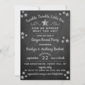 Twinkle Twinkle Little Star Gender Reveal Party Einladung (Vorderseite)