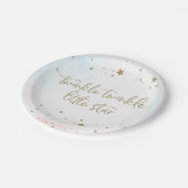 Twinkle Twinkle Little Star Gender Reveal Plates Pappteller (Schrägansicht)