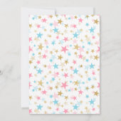 Twinkle Twinkle Little Star Gender Reveite Einladung (Rückseite)