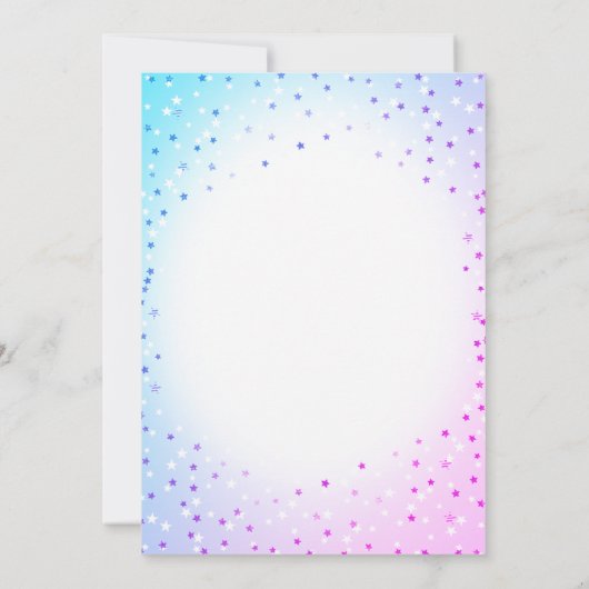 Twinkle Twinkle Little Star Gender Revewer Dusche Einladung (Rückseite)