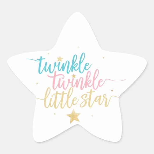 Twinkle Twinkle Little Star Gender Revewer Dusche Stern-Aufkleber (Vorderseite)
