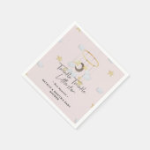 Twinkle Twinkle Little Star Girl Babyduschpapier Serviette (Ecke)