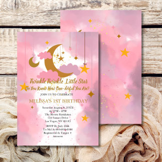Twinkle Twinkle Little Star Girl Einladung