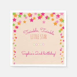 Twinkle Twinkle Little Star Girl's Birthday Serviette