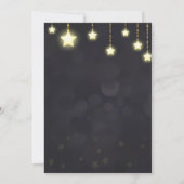 Twinkle Twinkle Little Star Gold Baby Dusche Einladung (Rückseite)