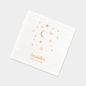 Twinkle Twinkle Little Star Gold Baby Dusche Servietten Mit Folie (Links)