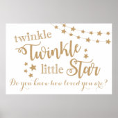 Twinkle Twinkle Little Star Gold Hintergrundposter Poster (Vorne)