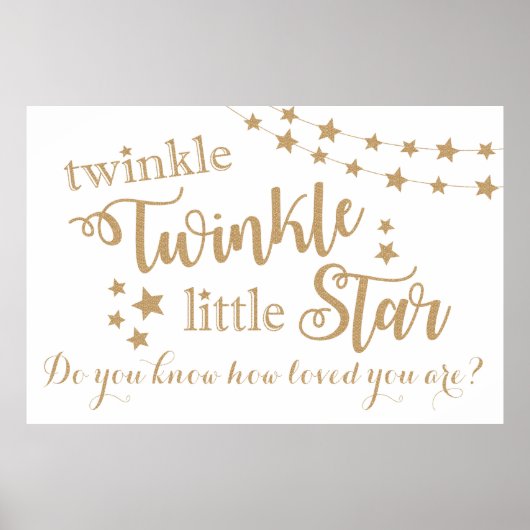 Twinkle Twinkle Little Star Gold Hintergrundposter Poster (Vorne)