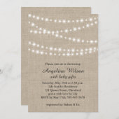Twinkle Twinkle Little Star Invite auf Light Burla Einladung (Vorne/Hinten)