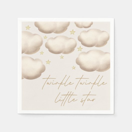 Twinkle Twinkle Little Star Ivory Serviette (Vorderseite)