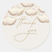 Twinkle Twinkle Little Star Ivory Vielen Dank Runder Aufkleber (Vorderseite)
