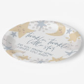 Twinkle Twinkle Little Star Kinderzimmer Babydusch Pappteller (Schrägansicht)