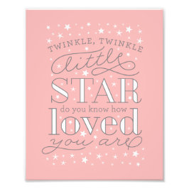 Twinkle Twinkle Little Star Kinderzimmer Kunstdruc Fotodruck
