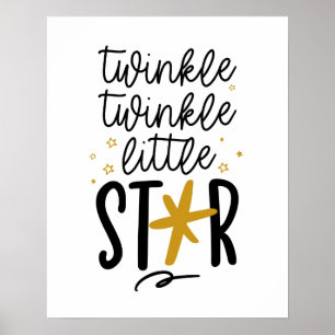Twinkle Twinkle Little Star Kritzelei Poster