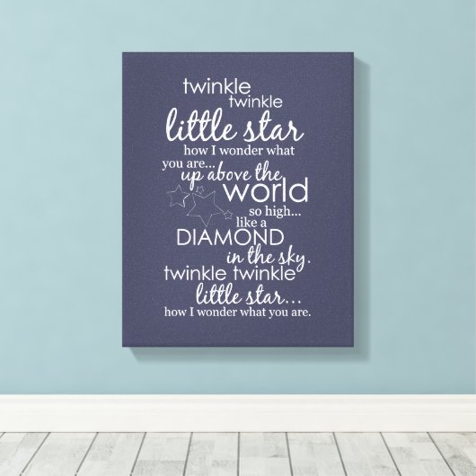 Twinkle Twinkle Little Star Leinwanddruck (Insitu (Holzboden))