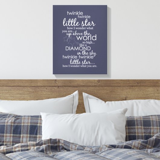 Twinkle Twinkle Little Star Leinwanddruck (Insitu (Schlafzimmer))