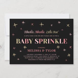 Twinkle Twinkle Little Star Mädchen Baby Sprinkle Einladung