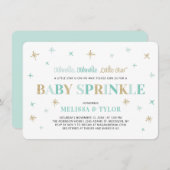 Twinkle Twinkle Little Star Mint Baby Sprinkle Einladung (Vorne/Hinten)