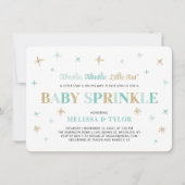 Twinkle Twinkle Little Star Mint Baby Sprinkle Einladung (Vorderseite)