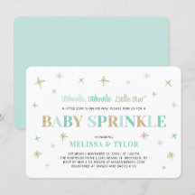 Twinkle Twinkle Little Star Mint Baby Sprinkle