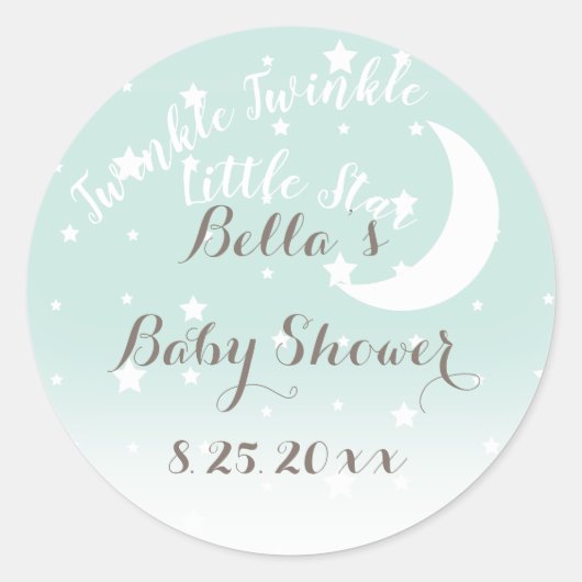 Twinkle Twinkle Little Star Mint Stickers (Vorderseite)