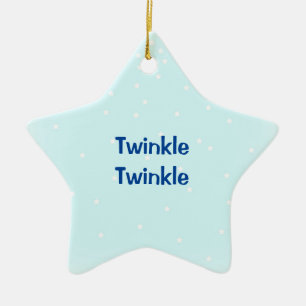 Twinkle Twinkle Little Star mit Namen Keramik Orna Ornament