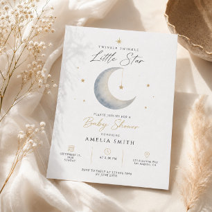 Twinkle Twinkle Little Star Moderne Babyparty Einladung