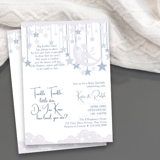 Twinkle Twinkle Little Star Moon Baby Sprinkle Einladung