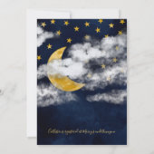 Twinkle Twinkle Little Star Moon Boy Baby Dusche Einladung (Rückseite)