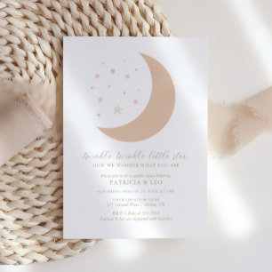 Twinkle Twinkle Little Star Moon Gender Reveal Einladung