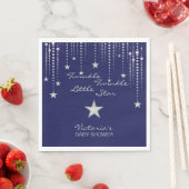 Twinkle Twinkle Little Star Napkins - Blau, Silber Serviette (Beispiel)