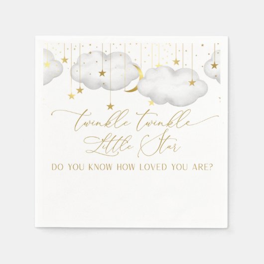 Twinkle Twinkle Little Star Napkins, Moon und Star Serviette (Vorderseite)