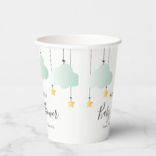 Twinkle Twinkle Little Star Neutral Baby Dusche Pappbecher (Rechts)