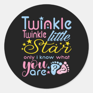 Twinkle Twinkle Little Star Nur ich kenne Gender K Runder Aufkleber