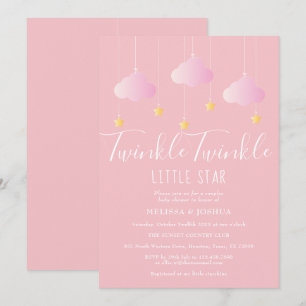 Twinkle Twinkle Little Star Paare-Baby-Party Einladung