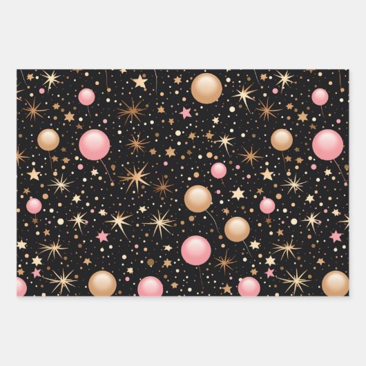 Twinkle Twinkle Little Star Pattern Geschenkpapier Set (Vorderseite 2)